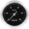 Autometer Stack 52mm 8-18V Pro Stepper Motor Battery Voltage Gauge - Classic - ST3316C