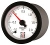Autometer Stack 52mm -1 to +2 Bar (Incl T-Fitting) Pro Stepper Motor Boost Pressure Gauge - White - ST3361