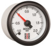 Autometer Stack 52mm -1 to +2 Bar (Incl T-Fitting) Pro Stepper Motor Boost Pressure Gauge - White - ST3361
