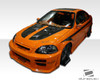 1999-2000 Honda Civic HB Duraflex R34 Body Kit - 4 Piece - Includes R34 Front Bumper Cover (102103) Spyder Rear Bumper Cover (101744) Spyder Side Skirts Rocker Panels (101720) / Vehicle Year Make Model Trim - 1999-2000-Honda Civic HB / Product Type - Kit / Style Name -R34 / Kit Material - FRP (Fiberglass Reinforced Plastics) / Notes -