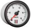 Autometer Stack 52mm 8-18V Pro Stepper Motor Battery Voltage Gauge - White - ST3366
