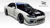 1995-1998 Nissan 240SX S14 Duraflex Silvia S15 :Conversion C-1 Kit - 4 Piece - Includes C-1 Front Bumper Cover (102151) S15 OEM Fiberglass Hood (100889) S15 OEM Fenders (101643) / Vehicle Year Make Model Trim - 1995-1998-Nissan 240SX ALL / Product Type - Kit / Style Name -C-1 / Kit Material - FRP (Fiberglass Reinforced Plastics) / Notes -