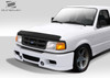1993-1997 Ford Ranger Duraflex BT-1 Front Bumper Cover - 1 Piece / Vehicle Year Make Model Trim - 1993-1997-Ford Ranger ALL / Product Type - Front Bumper / Style Name -BT-1 / Kit Material - FRP (Fiberglass Reinforced Plastics) / Notes -