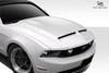 2010-2012 Ford Mustang Duraflex CVX Version 6 Hood - 1 Piece / Vehicle Year Make Model Trim - 2010-2012-Ford Mustang ALL / Product Type - Hood / Style Name -CVX / Kit Material - FRP (Fiberglass Reinforced Plastics) / Notes - Note: Hood pins are required.