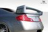 2003-2007 Infiniti G Coupe G35 Duraflex Vader Style Spoiler - 1 piece / Vehicle Year Make Model Trim - 2003-2007-Infiniti G Coupe 2DR / Product Type - Wing / Style Name -Vader / Kit Material - FRP (Fiberglass Reinforced Plastics) / Notes -