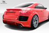 2000-2006 Audi TT 8N Duraflex R8 Look Rear Bumper - 1 Piece / Vehicle Year Make Model Trim - 2000-2006-Audi TT ALL / Product Type - Rear Bumper / Style Name -R8 Look / Kit Material - FRP (Fiberglass Reinforced Plastics) / Notes -