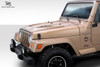 1997-2006 Jeep Wrangler Duraflex Power Dome Hood - 1 Piece / Vehicle Year Make Model Trim - 1997-2006-Jeep Wrangler ALL / Product Type - Hood / Style Name -Power Dome / Kit Material - FRP (Fiberglass Reinforced Plastics) / Notes - Note: Hood pins are required. will not fit models equipped with highline fenders