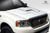 2004-2008 Ford F-150 / 2006-2008 Lincoln Mark LT Duraflex Shark Hood - 1 Piece / Vehicle Year Make Model Trim - 2004-2008-Ford F150 ALL / Product Type - Hood / Style Name -Shark / Kit Material - FRP (Fiberglass Reinforced Plastics) / Notes - Note: Hood pins are required.
