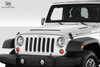 2007-2018 Jeep Wrangler Duraflex Rage Hood - 1 Piece / Vehicle Year Make Model Trim - 2007-2018-Jeep Wrangler ALL / Product Type - Hood / Style Name -Rage / Kit Material - FRP (Fiberglass Reinforced Plastics) / Notes - Note Hood pins are required.