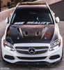 2015-2021 Mercedes C Class W205 Carbon Creations DriTech Black Series Look Hood - 1 Piece / Vehicle Year Make Model Trim - 2015-2021-Mercedes C Class ALL / Product Type - Hood / Style Name -Black Series / Kit Material - Carbon Fiber / Notes - Note: Hood pins are required.