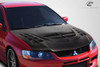 2003-2006 Mitsubishi Lancer Evolution 8 9 Carbon Creations DriTech VT-X Hood - 1 Piece / Vehicle Year Make Model Trim - 2003-2006-Mitsubishi Evolution ALL / Product Type - Hood / Style Name -VT-X / Kit Material - Carbon Fiber / Notes - Note: Hood pins are required.