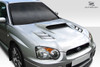 2004-2005 Subaru Impreza WRX STI Duraflex TS-1 Hood - 1 Piece / Vehicle Year Make Model Trim - 2004-2005-Subaru Impreza ALL / Product Type - Hood / Style Name -TS-1 / Kit Material - FRP (Fiberglass Reinforced Plastics) / Notes - Hood pins are required.