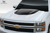2014-2015 Chevrolet Silverado Duraflex ZL1 V2 Hood - 1 Piece / Vehicle Year Make Model Trim - 2014-2015-Chevrolet Silverado ALL / Product Type - Hood / Style Name -ZL1 V2 / Kit Material - FRP (Fiberglass Reinforced Plastics) / Notes - Note: Hood pins are required.