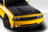 2008-2023 Dodge Challenger Duraflex TA Look Hood - 1 Piece / Vehicle Year Make Model Trim - 2008-2023-Dodge Challenger ALL / Product Type - Hood / Style Name -TA Look / Kit Material - FRP (Fiberglass Reinforced Plastics) / Notes - Note: Hood pins are required.