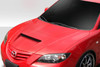 2004-2008 Mazda 3 4DR Duraflex M-Speed Hood - 1 Piece / Vehicle Year Make Model Trim - 2004-2008-Mazda Mazda 3 4DR / Product Type - Hood / Style Name -M-Speed / Kit Material - FRP (Fiberglass Reinforced Plastics) / Notes - Note: Hood pins are required.