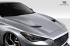 2017-2022 Infiniti Q60 Duraflex TS1 Hood - 1 Piece / Vehicle Year Make Model Trim - 2017-2022-Infiniti Q60 2DR / Product Type - Hood / Style Name -TS1 / Kit Material - FRP (Fiberglass Reinforced Plastics) / Notes - Hood pins are required.