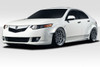 2009-2014 Acura TSX Duraflex Khan Wide Body Fender Flare Kit - 10 Piece - Includes Khan Front Fender Flares (117298) Khan Rear Fender Flares (117299) Khan Side Skirts ( 117300)  / Vehicle Year Make Model Trim - 2009-2014-Acura TSX ALL / Product Type - Kit / Style Name -Khan / Kit Material - FRP (Fiberglass Reinforced Plastics) / Notes -