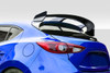 2014-2018 Mazda 3 Duraflex Widow Rear Wing Spoiler - 1 Piece / Vehicle Year Make Model Trim - 2014-2018-Mazda 3 ALL / Product Type - Wing / Style Name -Widow / Kit Material - FRP (Fiberglass Reinforced Plastics) / Notes -