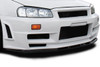 1999-2002 Nissan Skyline R34 GT-R Duraflex OEM Look Front Lip Spoiler Air Dam - 1 Piece / Vehicle Year Make Model Trim - 1999-2002-Nissan Skyline ALL / Product Type - Front Lip/Add On / Style Name -OEM Look / Kit Material - FRP (Fiberglass Reinforced Plastics) / Notes -