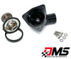 DMS Black Billet Thermostat Housing w. LS3 Style 160 Degree Thermostat - Gen V LT