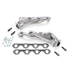 BBK 79-93 Mustang 351 Swap Shorty Unequal Length Exhaust Headers - 1-5/8 Silver Ceramic - 15110