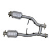 BBK 96-04 Mustang 4.6 GT / Cobra Short Mid H Pipe w Catalytic Converters 2-1/2 For Long Tube Headers - 1538