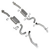 BBK 87-93 Mustang GT Cat Back Kit Varitune Mufflers - Aluminized turn downs - 3002