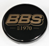 BBS Center Cap 56mm Black/Gold Est. 1970 Anniversary w/BBS Logo (5-Tab) - 10.02.5040
