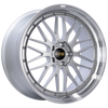 BBS LM 21x10 5x120 ET38 Diamond Silver Center Diamond Cut Lip Wheel -82mm PFS/Clip Required - LM261DSPK