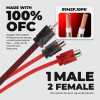 DS18 Level 2 RCA Y Connector 1 Male to 2 Female 10 x Pack - R1M2F.10PK Photo - Close Up
