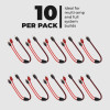 DS18 Level 2 RCA Y Connector 1 Male to 2 Female 10 x Pack - R1M2F.10PK Photo - Close Up
