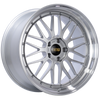 BBS LM 20x10 5x120 ET33 Diamond Silver Center Diamond Cut Lip Wheel -82mm PFS/Clip Required - LM284DSPK