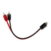 DS18 Level 1 RCA Y Connector 1 Female to 2 Male 10 x Pack - RCA-1F2M.10PK Photo - Close Up
