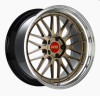 BBS LM 19x11 5x120 ET37 Satin Bronze Center/Bright Machined Lip/Blk Barrel Wheel -82mm PFS/Clip Req - LM435MBZ