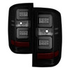 Spyder Light Bar LED Tail Lights - Black Housing / Smoked Lens - 16-18 Silverado 1500
