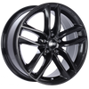 BBS SX 17x7.5 5x112 ET45 Crystal Black Wheel -82mm PFS/Clip Required - SX0301CB