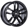 BBS SX 19x8.5 5x108 ET45 Crystal Black Wheel -70mm PFS/Clip Required - SX0504CB