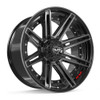 4PLAY 4P08 22x10 6x135 + 6x139.7 -18et Gloss Black Brushed with Tinted Clear Wheel