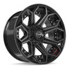 4PLAY 4P80R 20x10 8x165.1 -24et Gloss Black Brushed with Tinted Clear Wheel