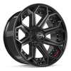 4PLAY 4P80R 22x10 8x170 -24et Gloss Black Brushed with Tinted Clear Wheel