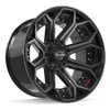 4PLAY 4P80R 22x12 8x170 -44et Gloss Black Brushed with Tinted Clear Wheel