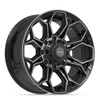 4PLAY 4P83 20x9 8x180 0et Gloss Black Brushed with Tinted Clear Wheel