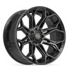 4PLAY 4P83 22x10 6x135 + 6x139.7 -18et Gloss Black Brushed with Tinted Clear Wheel