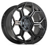 4PLAY 4PS26 20x9 6x135 + 6x139.7 -6et Gloss Black Brushed with Tinted Clear Wheel