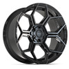 4PLAY 4PS26 22x10 6x135 + 6x139.7 0et Gloss Black Brushed with Tinted Clear Wheel