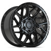 4PLAY 4PS28 17x9 6x135 + 6x139.7 18et Gloss Black Brushed with Tinted Clear Wheel