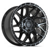 4PLAY 4PS28 18x9 6x135 + 6x139.7 18et Gloss Black Brushed with Tinted Clear Wheel