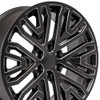 OE Wheels CV37 22x9 6x139.7 28et Satin Black with Milled Edge Wheel