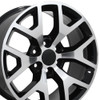 OE Wheels CV92 22x9 6x139.7 31et Gloss Black Machined Wheel
