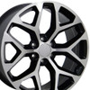 OE Wheels CV98B 20x9 6x139.7 24et Gloss Black Machined Wheel
